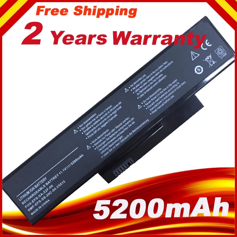 

Battery for FUJITSU FOR FUJITSU-SIEMENS Amilo La1703 La-1703 V5515 V5535 SMP-EFS-SS-20C-04 SMP-EFS-SS-22E-06 SMP-EFS-SS-26C-06