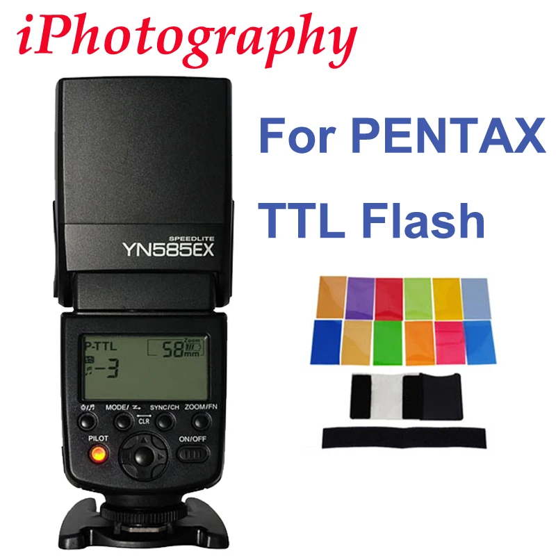

Беспроводная Yongnuo Вспышка YN585EX P-TTL для Камеры Pentax K1 K3 K3II K5 K5II K-5IIs K70 K50 K30 KS2 KS1 DSLR