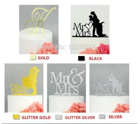 Розовое золото пользовательское имя Топпер для торта С Днем Рождения