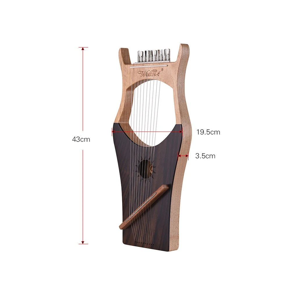10 String деревянные лир арфа нейлоновые струны ель Topboard Бук деревянная задняя