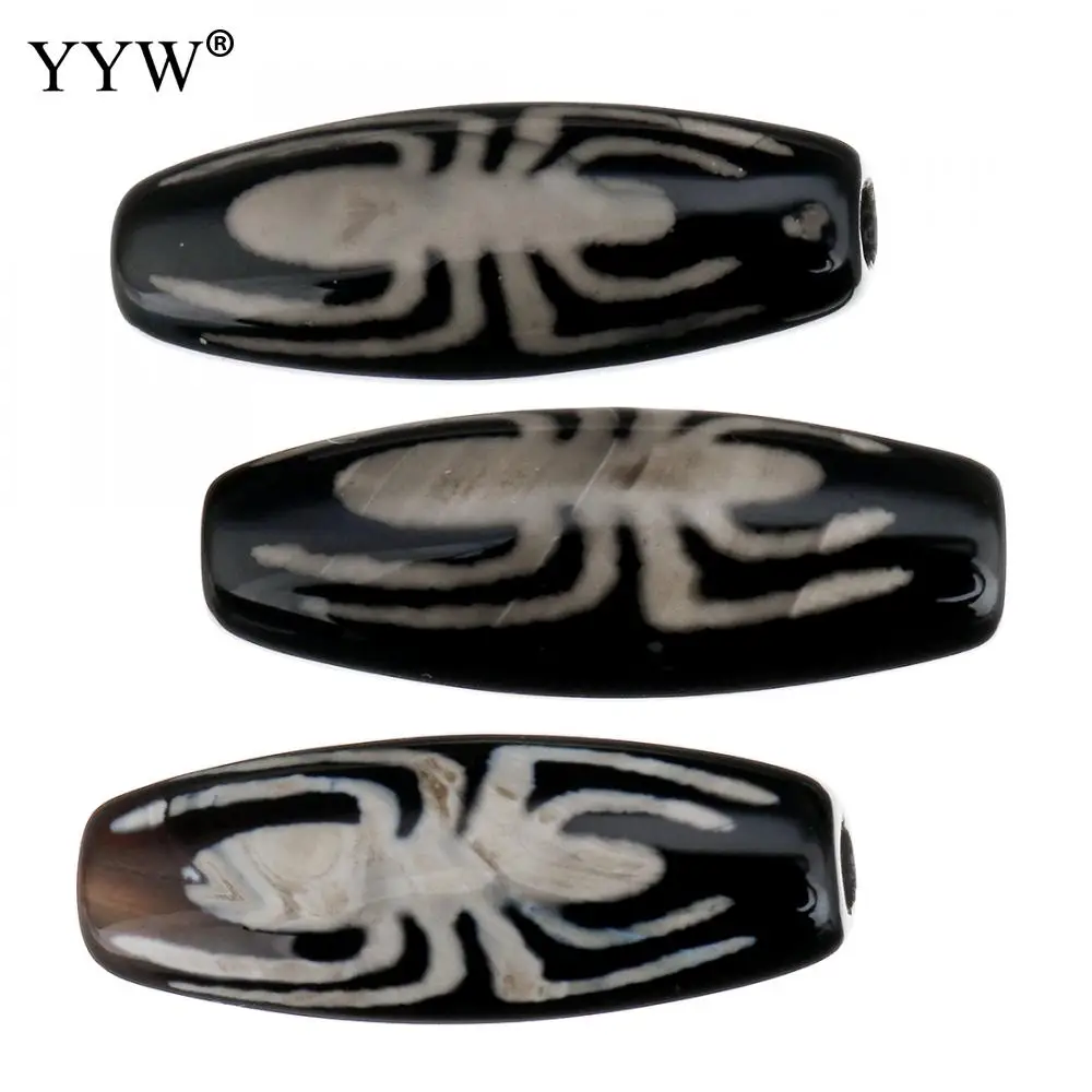 5pcs/lot Natural Tibetan Agates Dzi Beads Spider Jewelry for Necklace Making 28x10x10mm Hole:Approx 2.5mm |