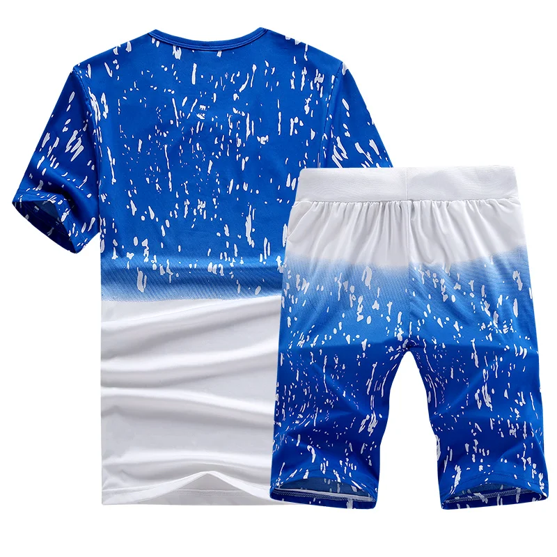 Футболка с коротким рукавом для мужчин, свободная спортивная одежда большого размера с круглым вырезом для фитнеса и бега от AliExpress WW