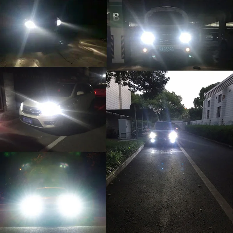 2 шт. Автомобильные светодиодные лампы H1 9005 HB3 9006 9012 HB4 H8 H9 H11 12 в 36 Вт 8000 лм|Передние