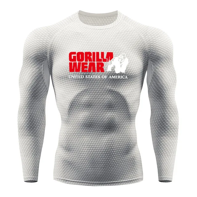 9 Мужская футболка для бега Gorilla Snake gym одежда для фитнеса Топ Рашгард одежда для футбола быстросохнущая спортивная мужская рубашка - Цвет: 9