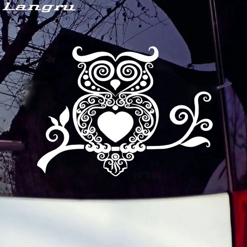 Langru стильный автомобиль Сова на ветке виниловая наклейка Декаль для автомобиля