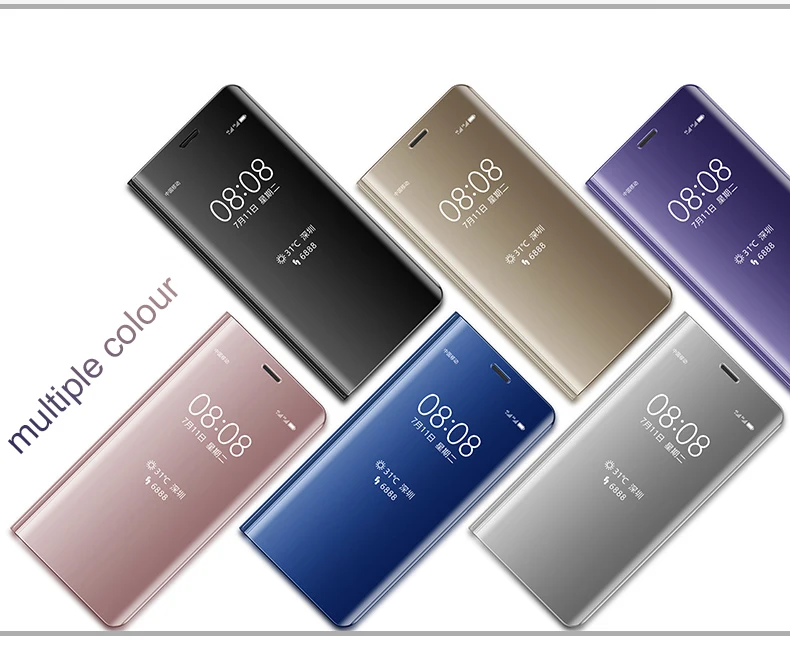Smart mi rror флип чехол для спортивной камеры Xiao mi Red mi Примечание 7 5 6 K20 Pro 4X 5A 6A 5 Plus S2 кожаный чехол для mi 9T 9 F1 8 SE A1 A2 mi x 2 Чехол