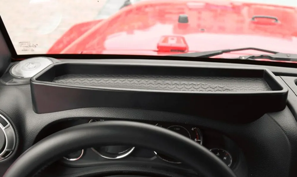 CarCarHome консоль рулон верхней приборной панели коробка для хранения вертикально управляемых продуктов держатель ABS для Jeep Wrangler jk 11-18 Up