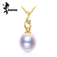 MINTHA 18 K золотой кулон в форме сердца ювелирные изделия из жемчуга, жемчужное ожерелье с подвеской для женщин, богемский бренд отправить цепь из стерлингового серебра 925 пробы