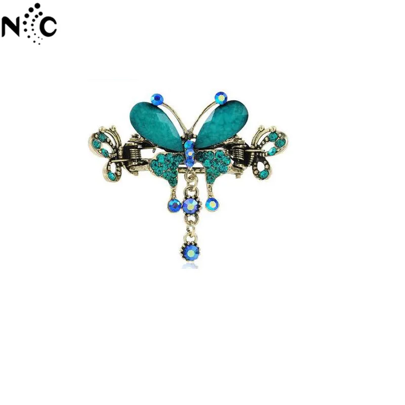 Заколки для волос Стразы с кристаллами маленькие заколки бабочкой заколка