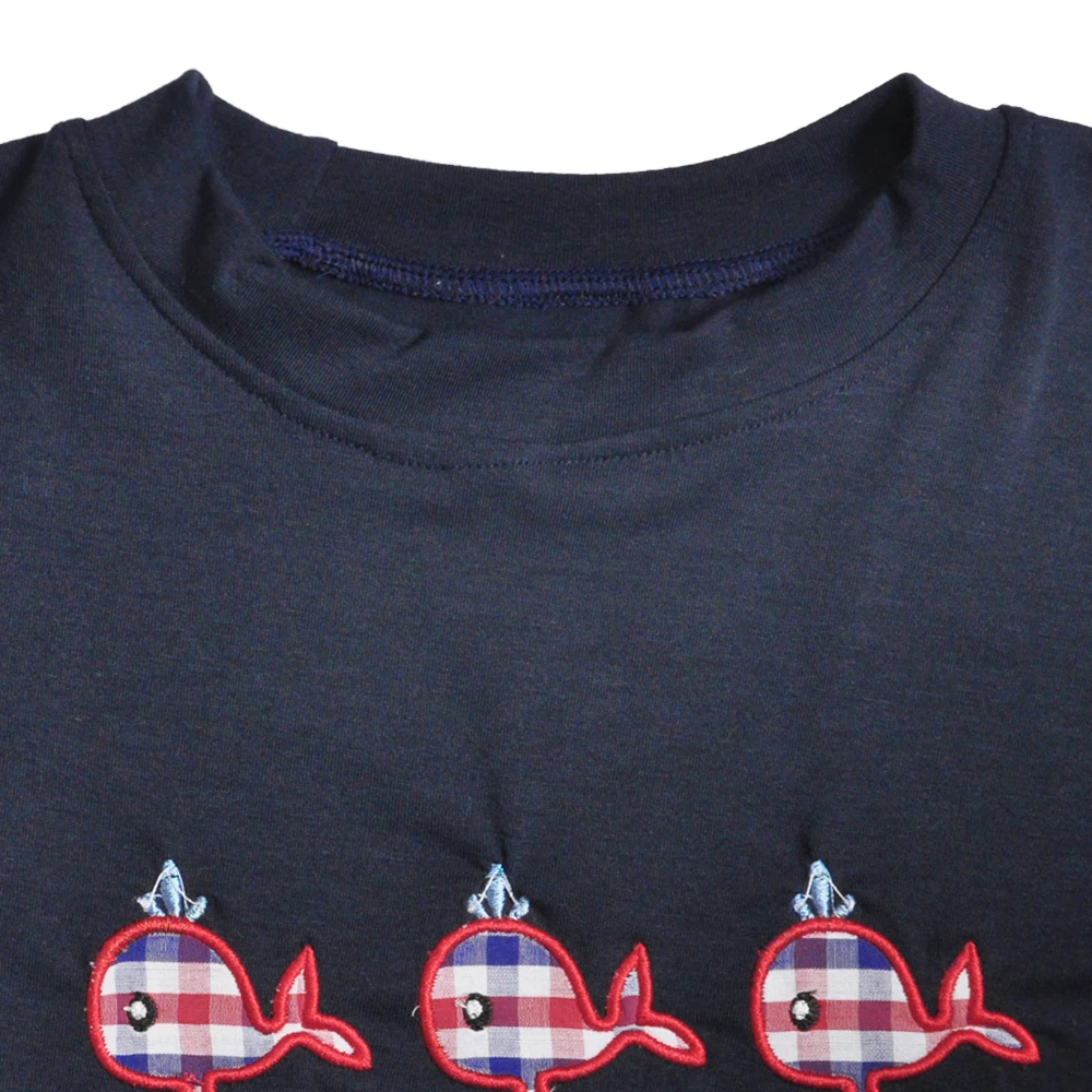 Лидер продаж летние комплекты для мальчиков футболка с аппликацией подходящие