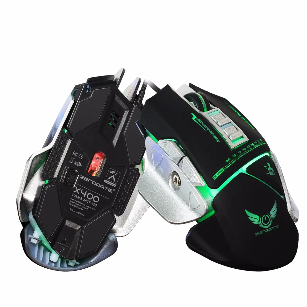Проводная игровая мышь оптическая мышь с RGB светодиодный светильник 3200 dpi Регулируемый Вес мыши для ноутбука компьютера геймера мыши