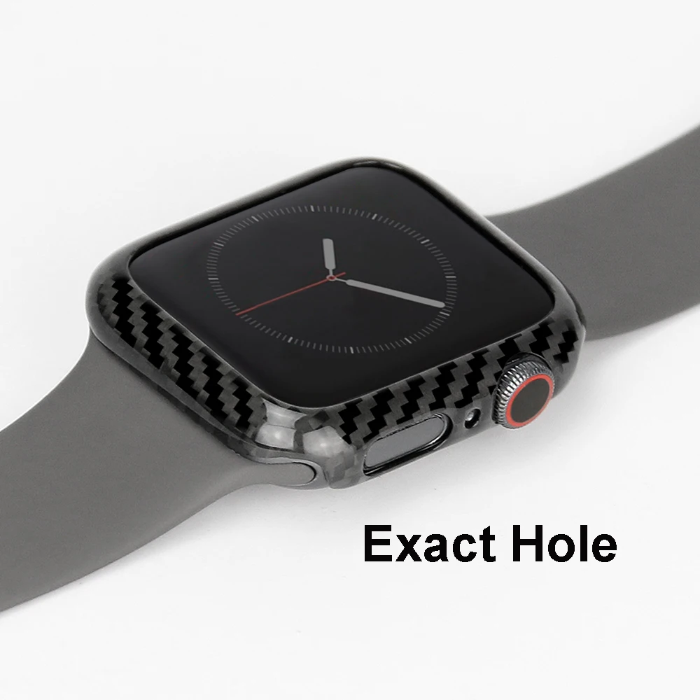 MCASE Роскошный ультра тонкий из настоящего углеродного волокна для Apple Watch Series 4 40 мм Тонкий чехол рамка