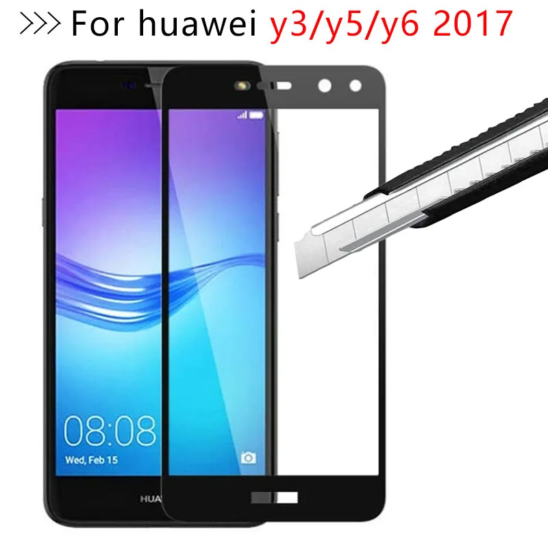 Защитное стекло для Huawei Y6 2017 Y3 Y5 закаленное защита экрана на Huwei Y 3 5 6 3y 5y 6y Y32017 Y52017