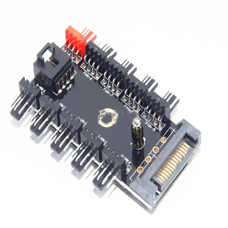 Новейший черный ПК от 1 до 10 4Pin Molex кулер вентилятор охлаждения концентратор