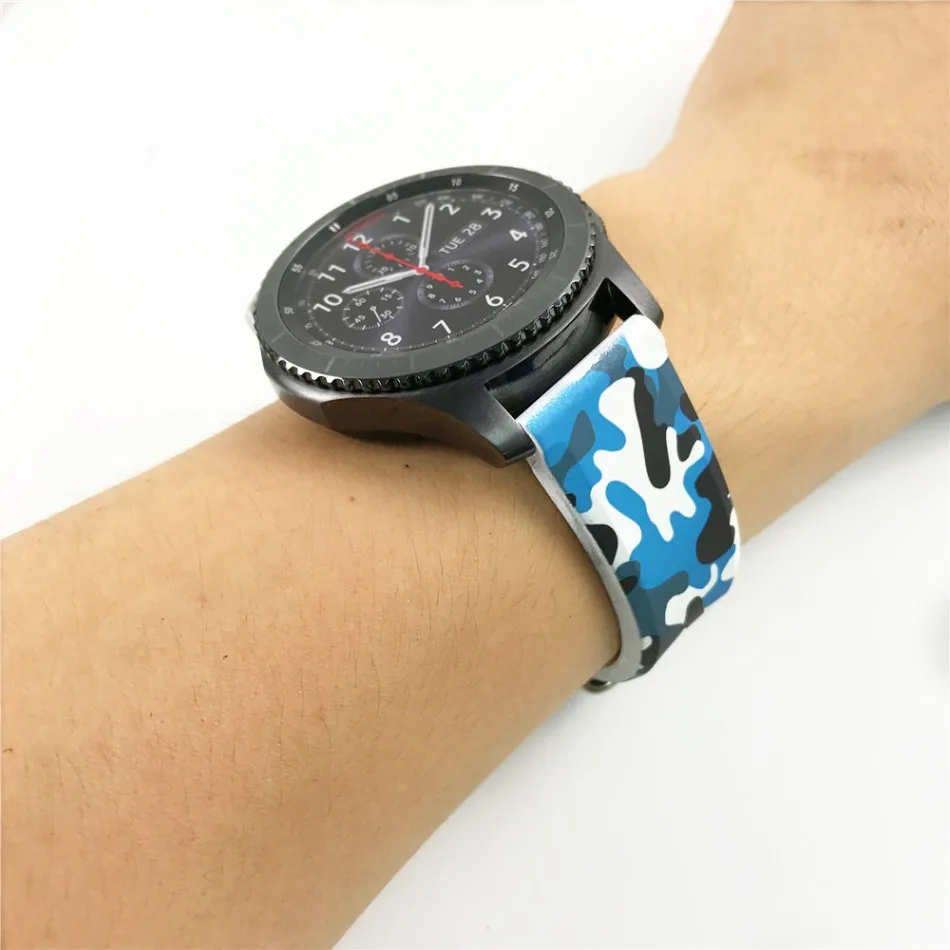 Армейский ремешок для часов Xiaomi Huami AMAZFIT Pace Stratos 2 2S Pebble Time 22 мм камуфляжный
