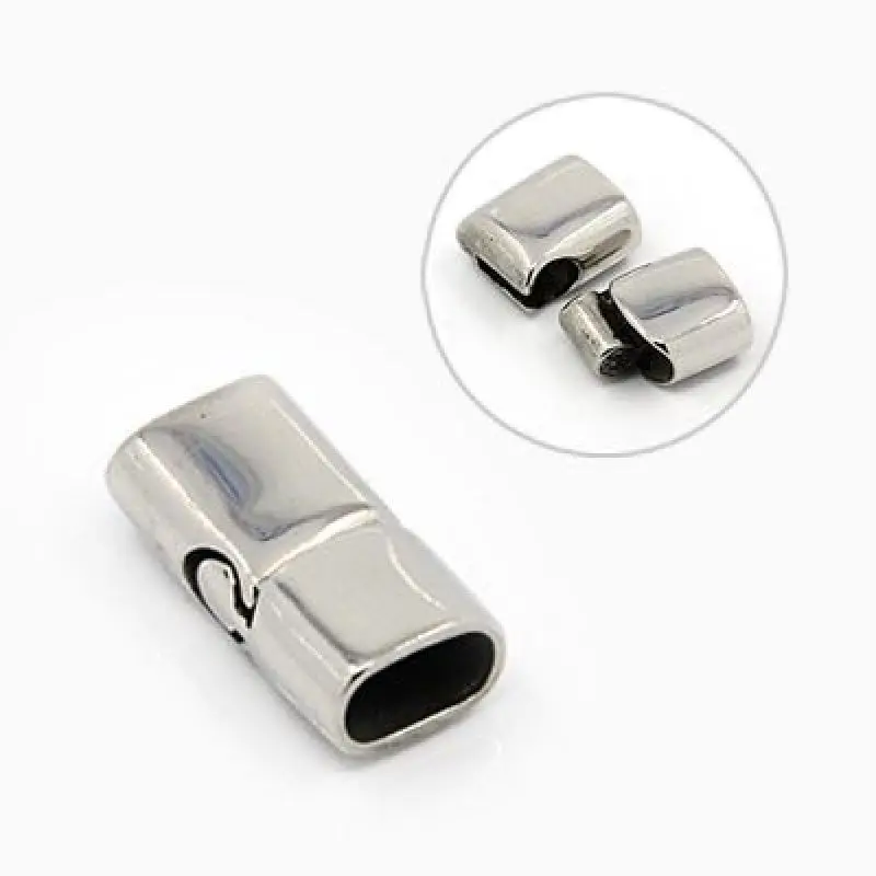 

Stainless Steel Magnetic Clasps, Rectangle, 24x12mm, Hole: 10x5mm