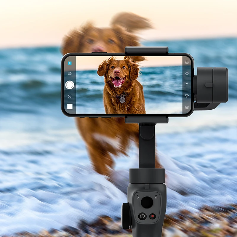 Funsnap Caputure 2 смартфон 3 оси Gimba Экшн камера Gimbal для IOS Andriod Gopro 7 6 5 eken Yi Gimbal комплект со светодиодный микрофоном