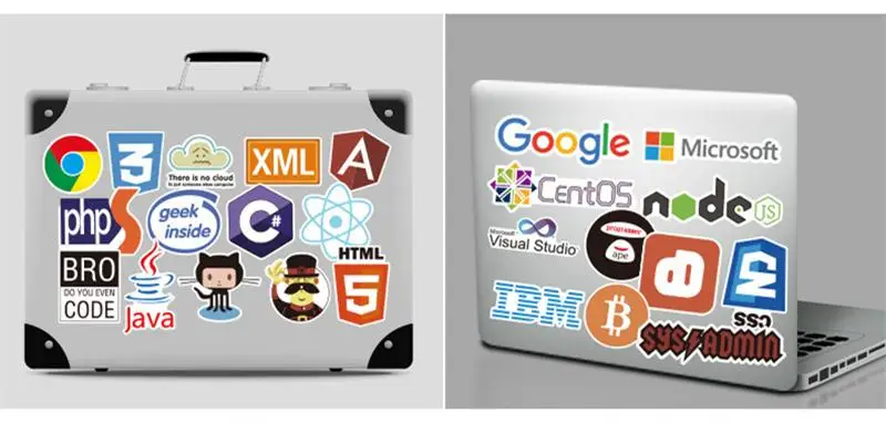 50 шт./лот интернет Java JS Php Html облачный Docker язык программирования биткоинов APP