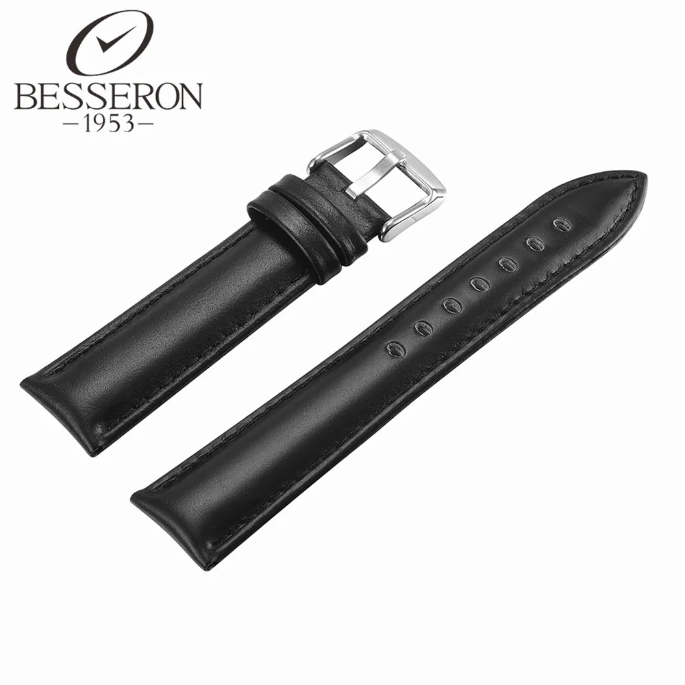 BESSERON Высокое Качество Серебро/Золото Пряжки Застежка Натуральная Кожа Черный