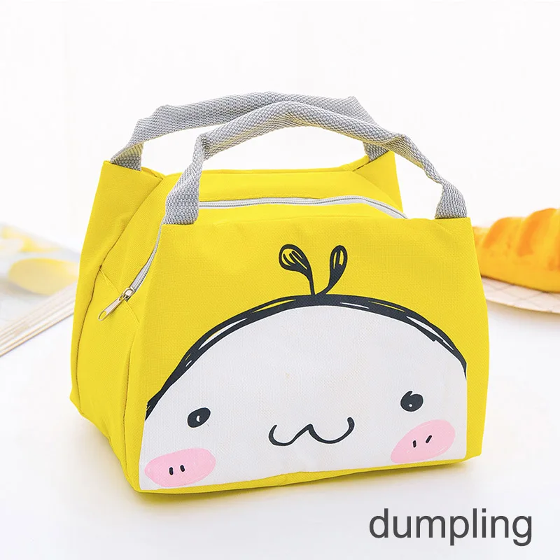 dumpling Изолированные сумки-холодильники, портативные женские и детские Ланчбокс с мультяшными животными, принадлежности для пикника, сумка для обеда, 1 шт., Ланч-бокс, сумка - Цвет: dumpling