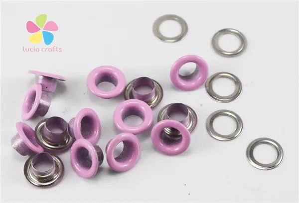 Краски металлическое ушко для Скрапбукинг DIY Кольца для одежды аксессуары(12 компл./лот) G1302 - Цвет: Pink