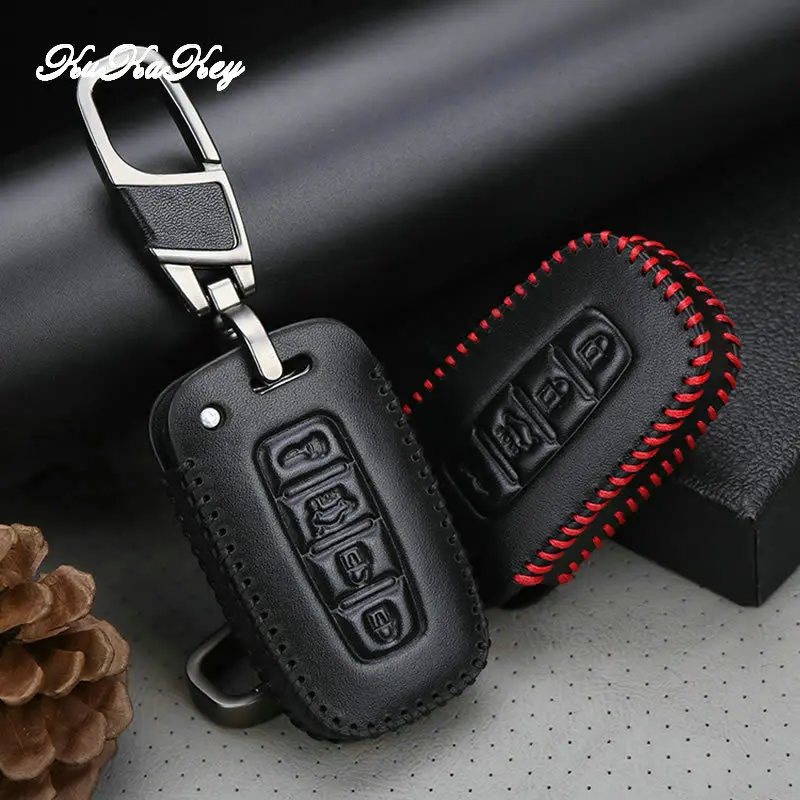 Умный чехол из натуральной кожи с 4 кнопками для Kia Rio K2 Ceed Sportage Soul Sorento Cerato Spectra