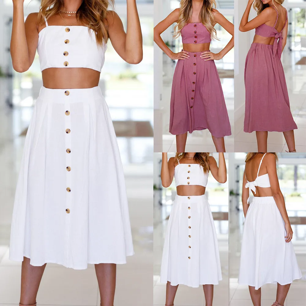 Женский комплект из двух предметов праздничные пляжные вечерние топы на