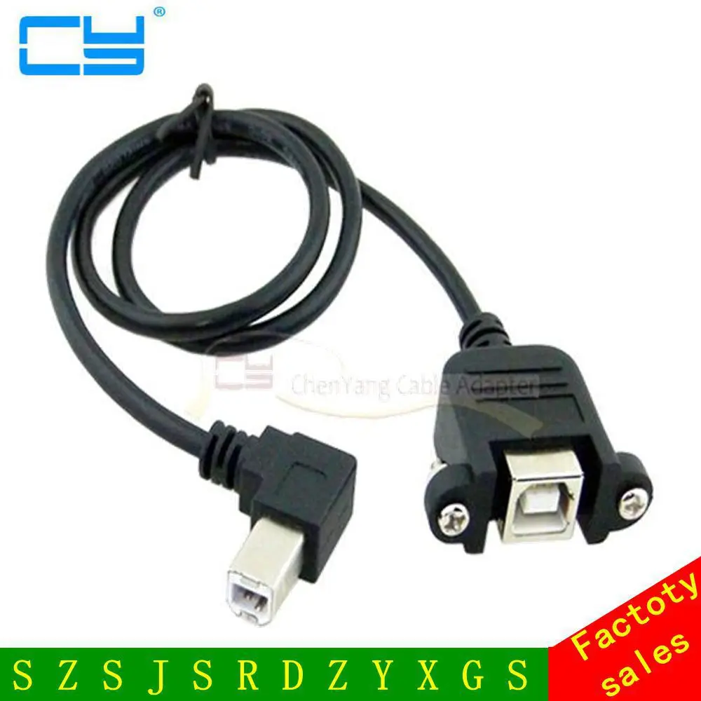 Удлинительный Кабель USB 2 0 Type B Male Female кабель для передачи данных с углом 90