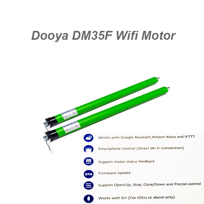 Dooya трубчатый двигатель DM35F wifi APP 110V 230V Alexa Google home управление для моторизованных