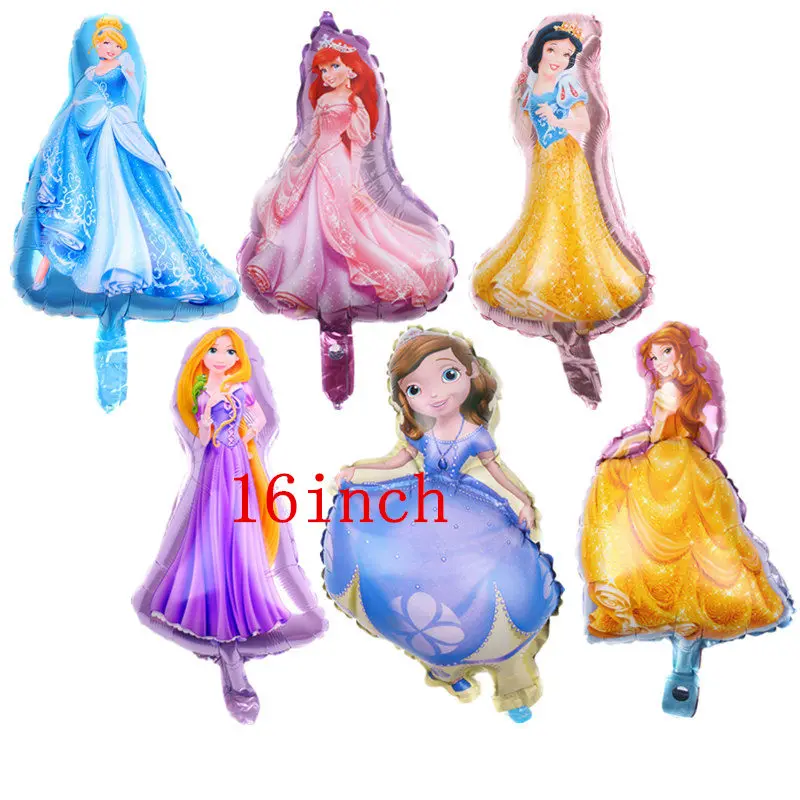 Figure balloon Новинка, 6 шт./лот, алюминиевые воздушные шары в форме маленькой принцессы, декоративные воздушные шары на день рождения для девочек - Цвет: Figure balloon