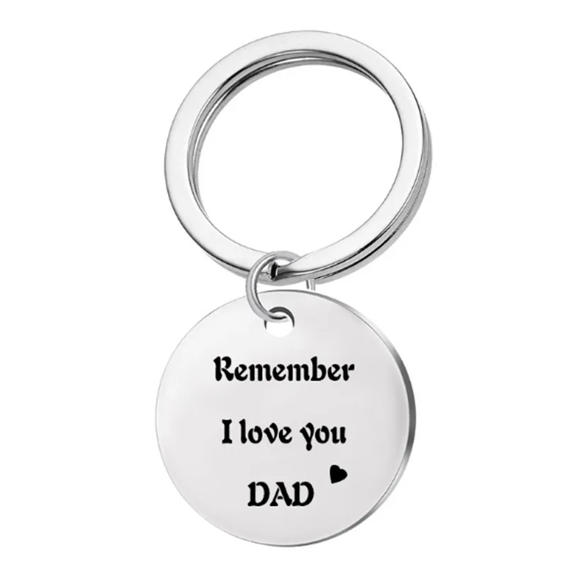 creative stainless steel keychain letter for women men car bag pendant keyring fashion jewelry Father's day gifts Accessories |