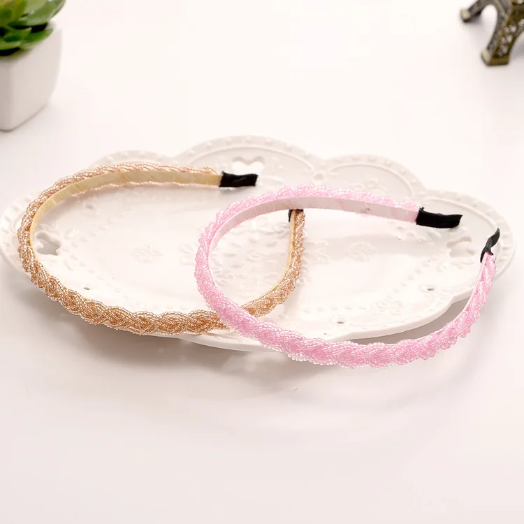 Женский обруч для волос компактный с бусинами аксессуар 2019 |