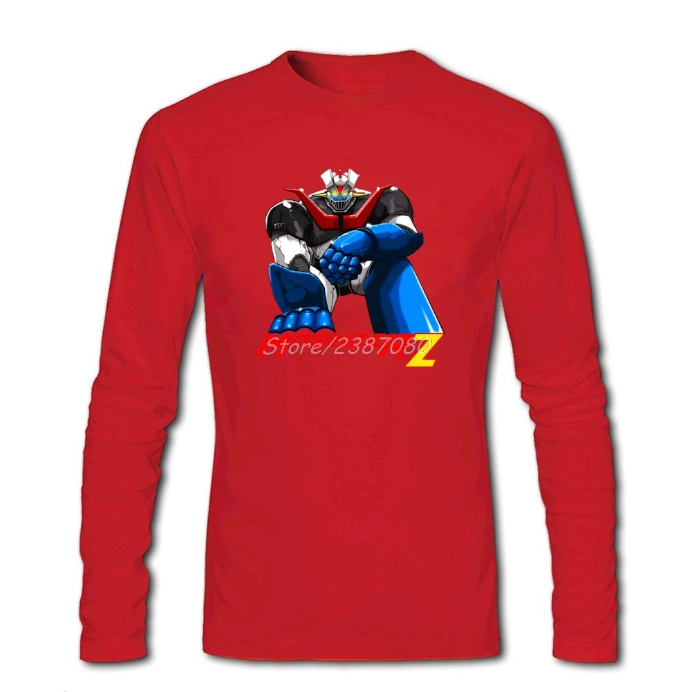 Футболки Mazinger Z Crazy Group из чистого хлопка с длинным рукавом | Мужская одежда