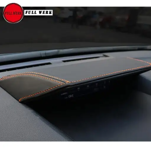 Black w Orange Line 1 шт. кожаный чехол на приборную панель автомобиля против царапин Солнцезащитная Накладка для Subaru XV Impreza Forester 19 крышка панели приборной панели аксессуар - Название цвета: Black w Orange Line