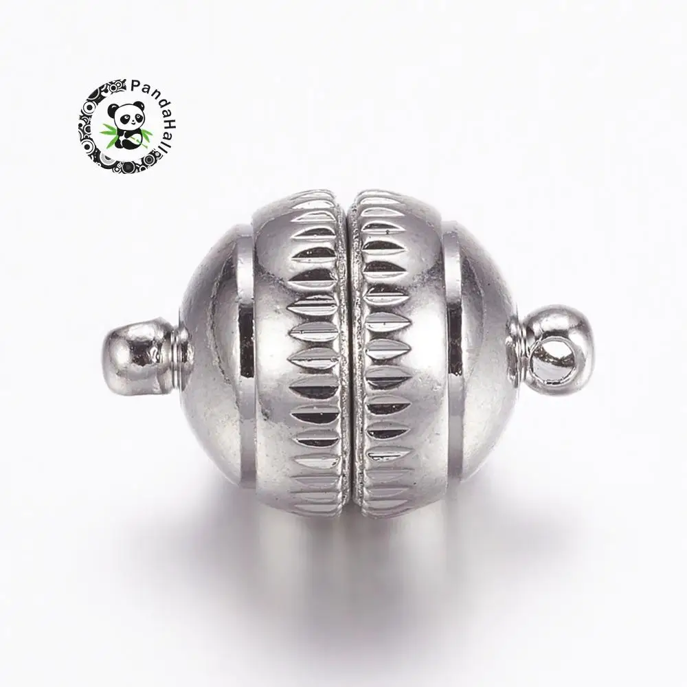 Круглые латунные Магнитные застежки металл 18x12 мм отверстие: 2 мм|magnetic clasps|clasp