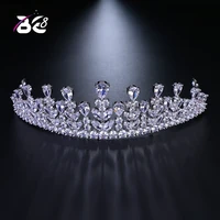 be 8 new fashion aaa cz tiara king crown wedding hair jewelry micro pave party headpiece women birthday bridal accessories h123