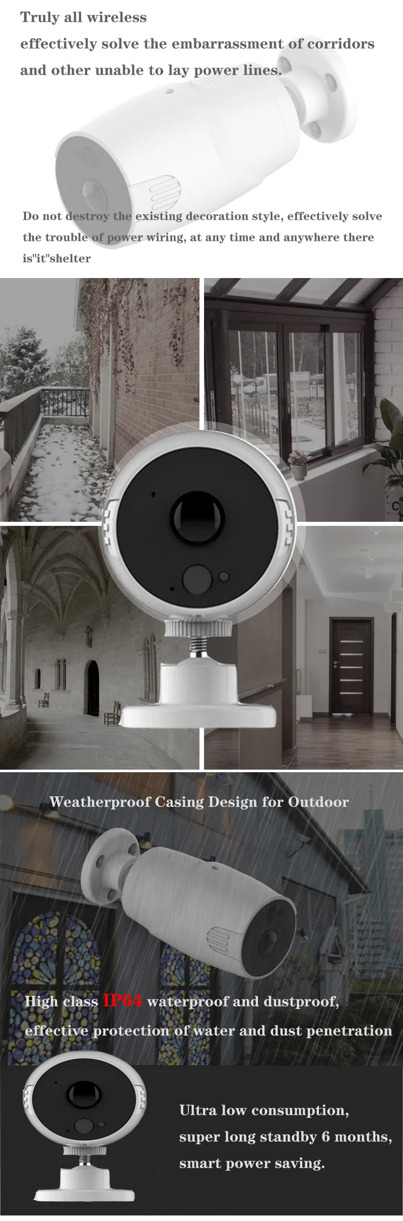 Higestone 1080P Беспроводная батарея камера WiFi Интерком наружная Водонепроницаемая ip-камера умный дом безопасности 2MP CCTV камера ИК-приложение