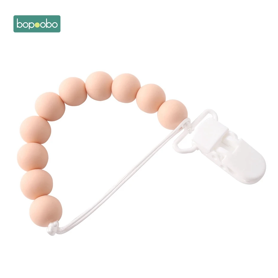 Friday Pacifier Bopoobo 1 шт., пустышка для младенцев, оранжевая Серия, зажим для пустышки, силиконовые бусины, цепочка, Нетоксичная соска для младенцев, ремень для соски, детский Прорезыватель - Цвет: Friday Pacifier