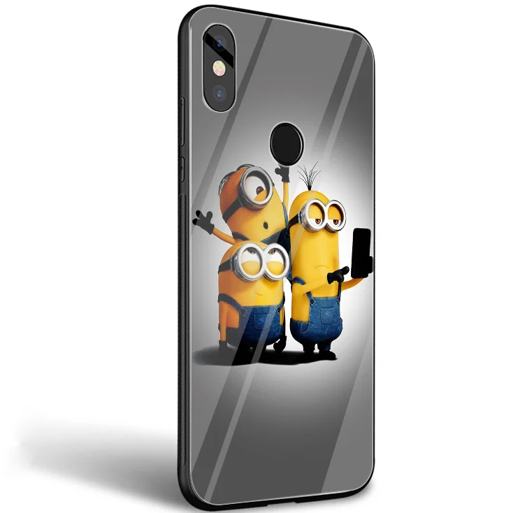 Desxz чехол "Миньоны" Чехол стекло для Xiaomi Redmi Note 5 6 7 Pro 6A A1 4X9 Pocophone F1 крышка - Цвет: G10