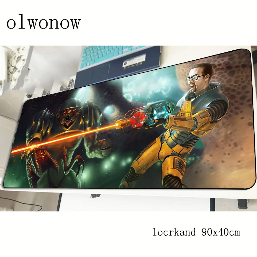 Коврик для мыши half life 90x40 см аниме игровой коврик геймерский компьютерный