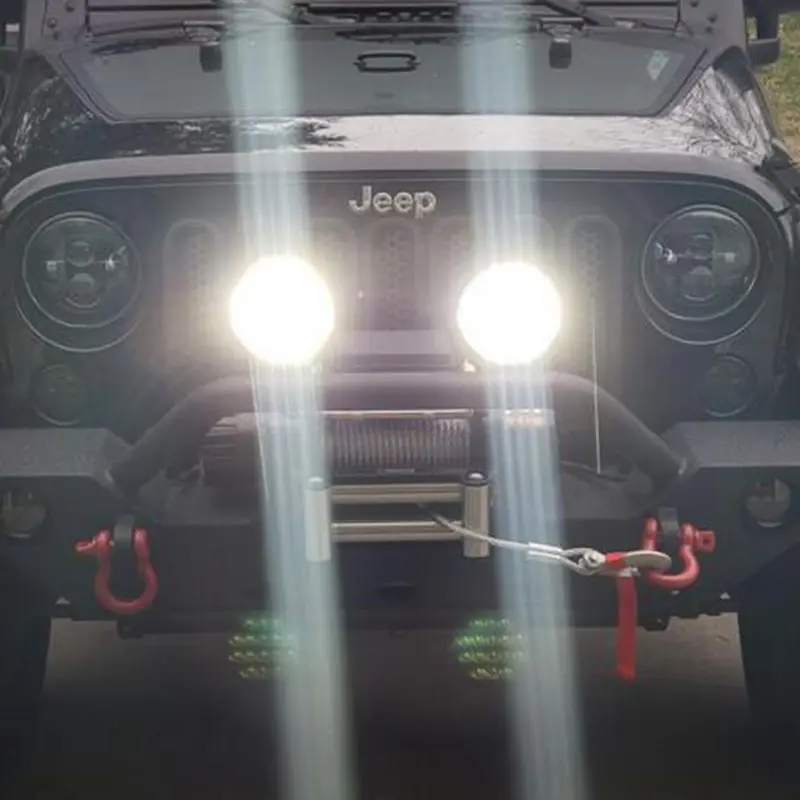 2 шт. 80 Вт 5 дюймов Led рабочий свет круглые светодиодные фары дальнего света с дальним и защитная крышка от заливания внедорожные противотуманные лампы для вездеходный трактор 4WD ATV