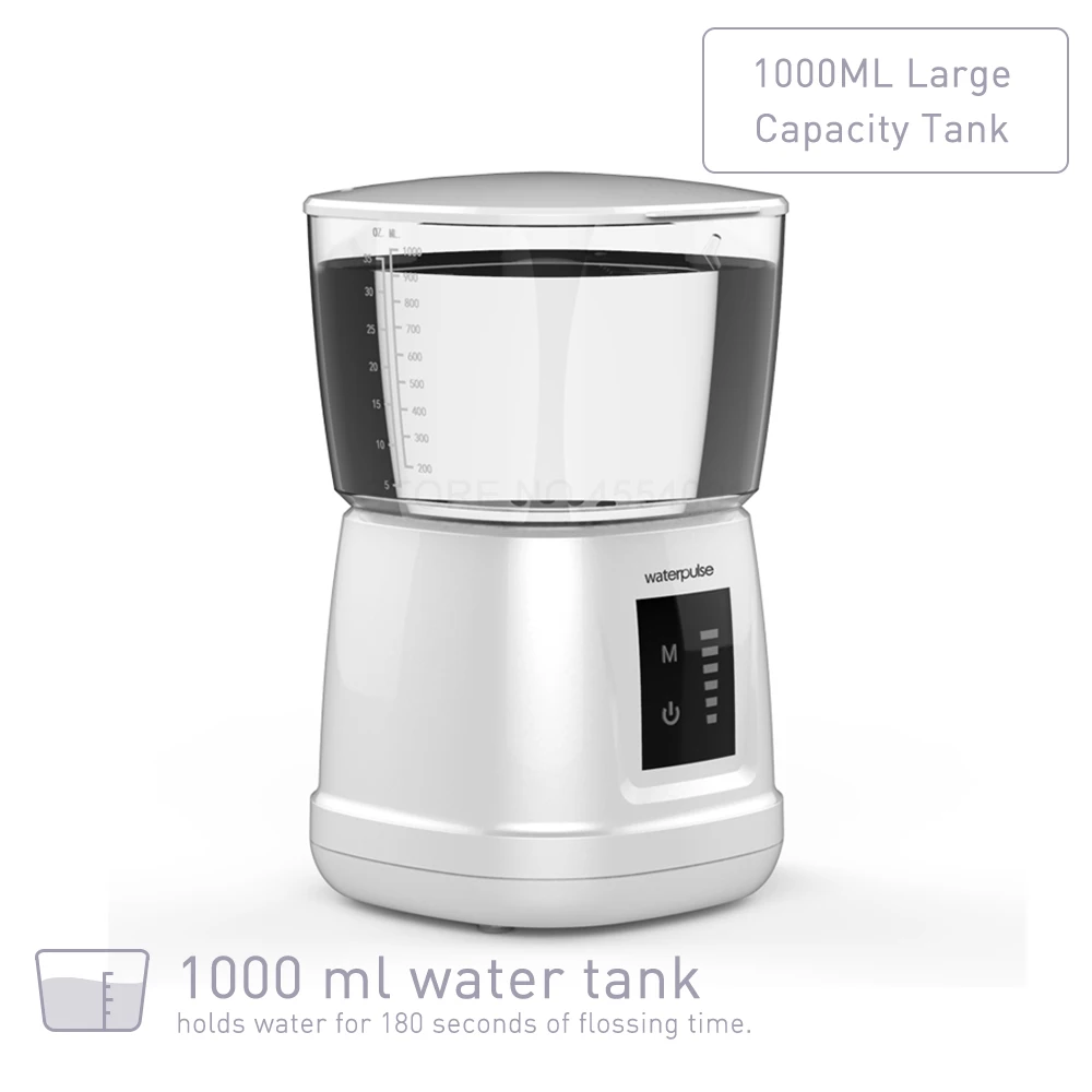 Водный Пульс V700P с крышкой водный Флоссер емкостью 1000 мл ирригатор для полости рта путешественник портативный стоматологический Флоссер для полости рта с 6 струйными наконечниками