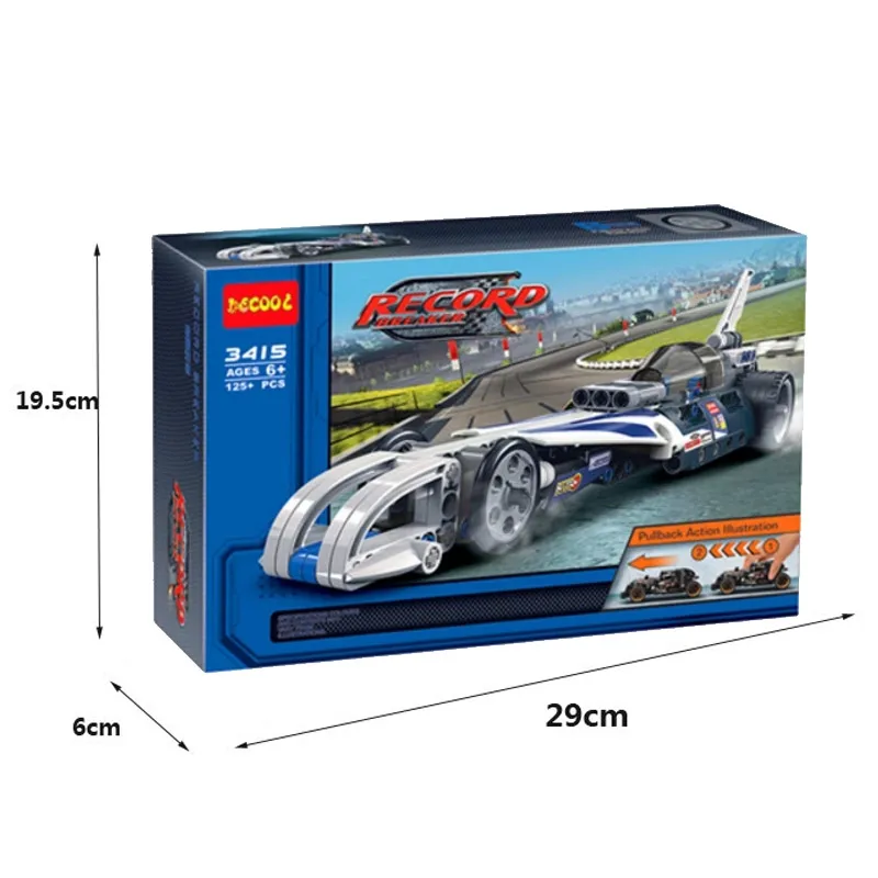 Decool 3415 и 3416 рекорд выключатель тянет назад гоночный автомобиль квадроцикл