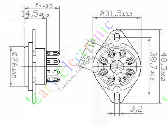 Оптом и в розницу 4 шт 8PIN вакуумная трубка SOCKET SAVER для shuguang KT88 6550 EL34B EL34A аудио