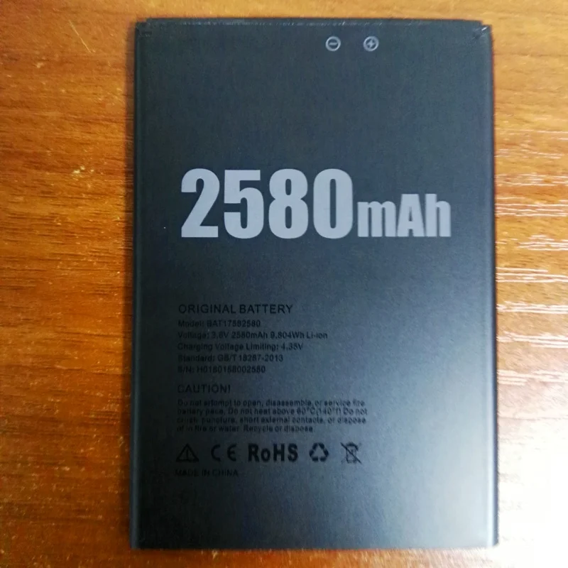 Оригинальный литий-ионный аккумулятор BAT17582580 3 8 V 2580mAh для мобильного телефона DOOGEE
