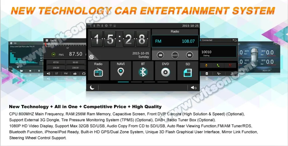 WITSON автомобильный DVD gps для HONDA CIVIC 2006-2011 с пленным экраном 1080P DSP WiFi/3g/DVR(опционально) Хорошая цена dvd Радио bluetooth