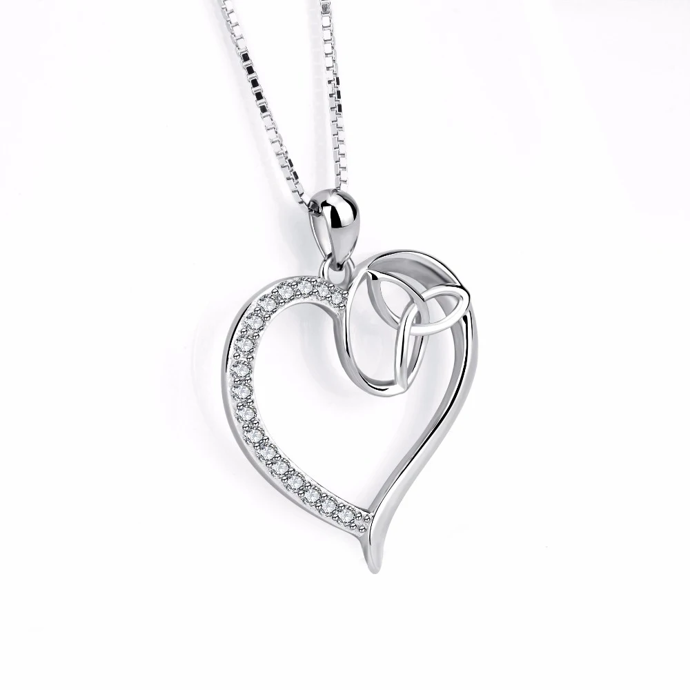 Ожерелье из серебра 925 пробы с кулоном в виде узелка | Украшения и аксессуары