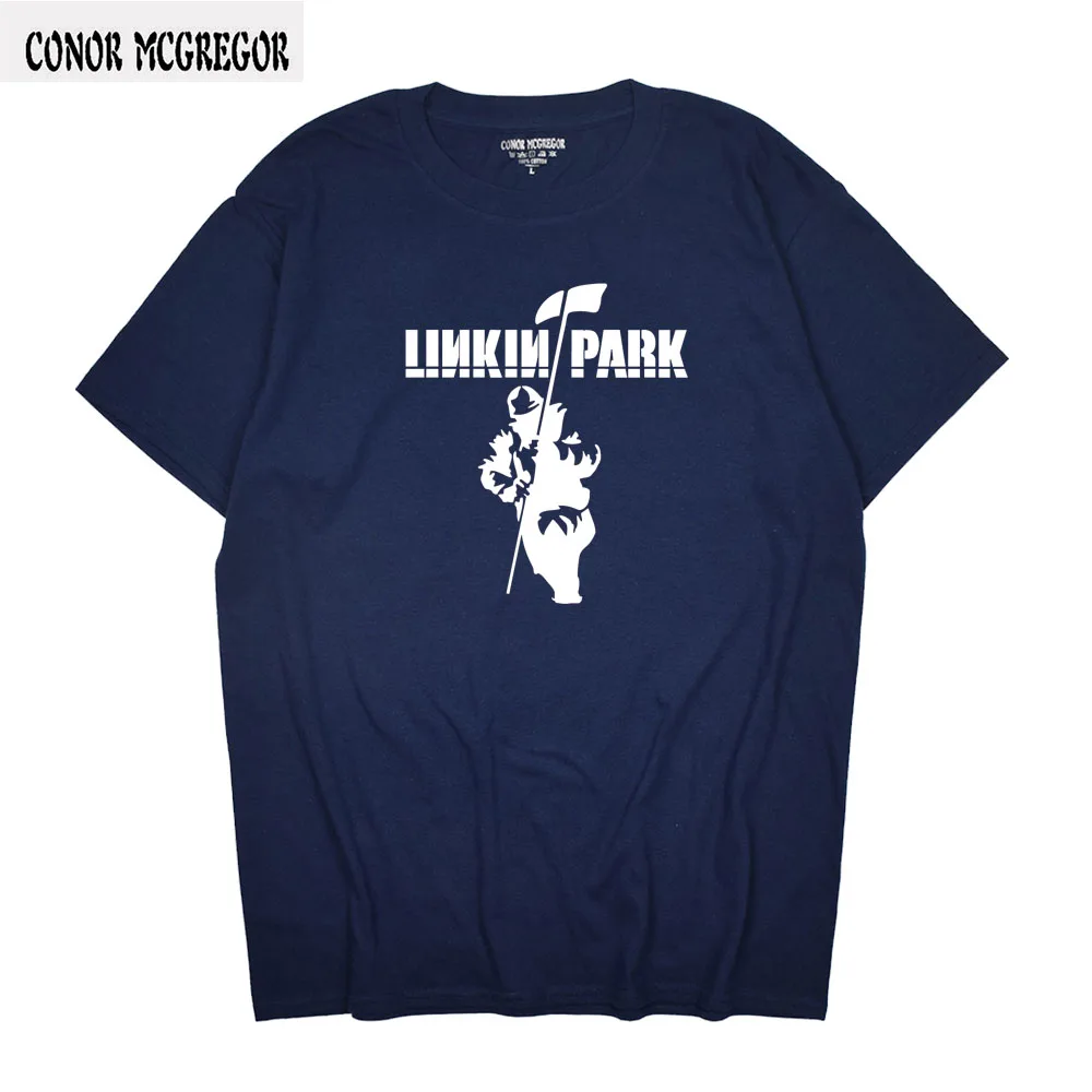 2018 XS XXL Мужская футболка в стиле рок с принтом Linkin Park коротким рукавом и круглым