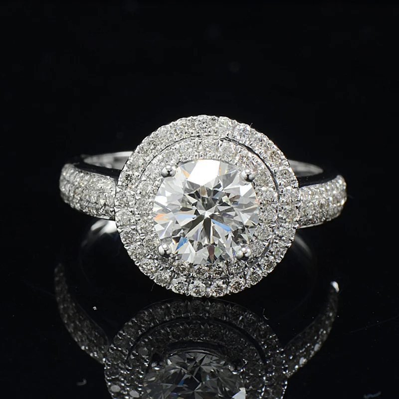 Роскошные кольца с бриллиантом один карат против D цвета Forever One обручальные