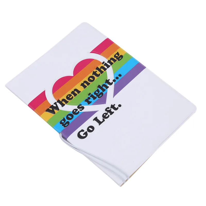 Обложка для паспорта из ПВХ с радужными полосками дизайн 3D девиз жизни | Багаж и